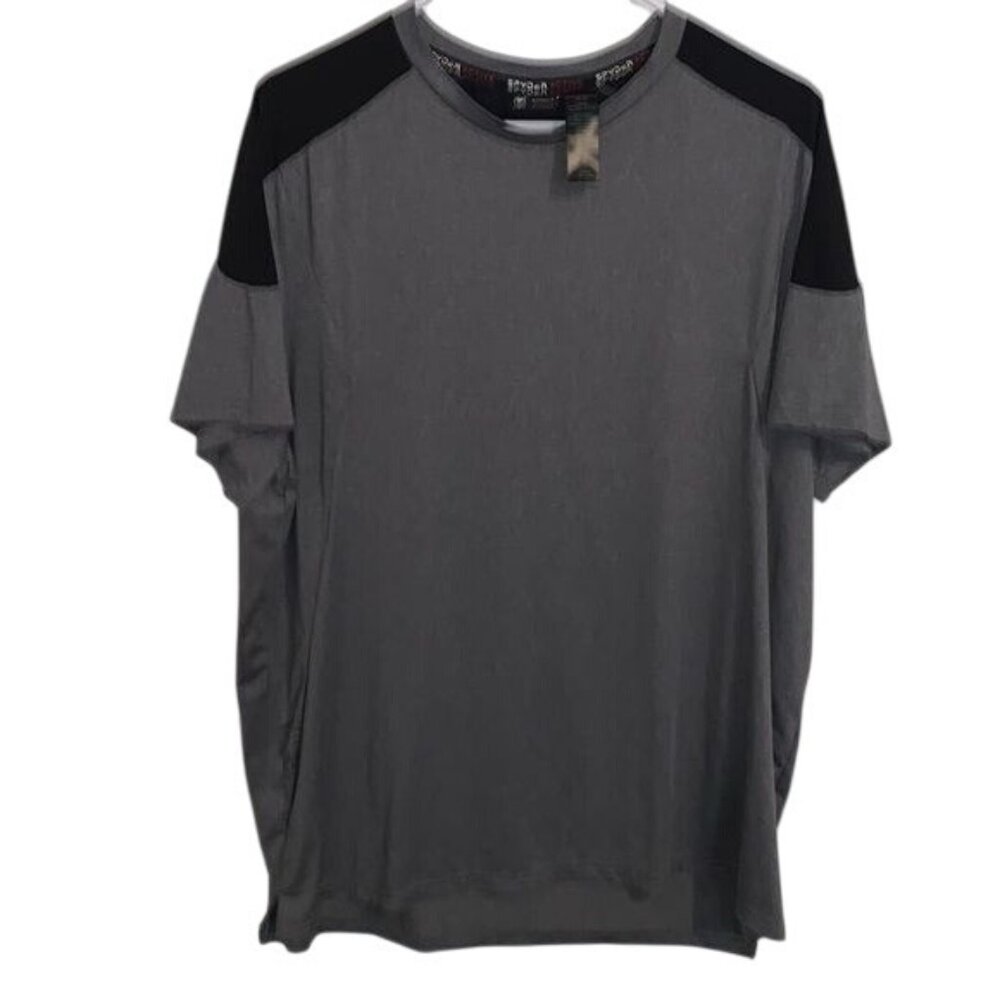 Spyder Active Mens Gray & Black Performance T-Shirt XL Polyester Blend Lightweig